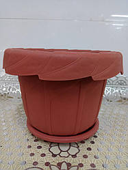 Горщик для квітів пластиковий Тюльпан, діаметр 18 см, 5701