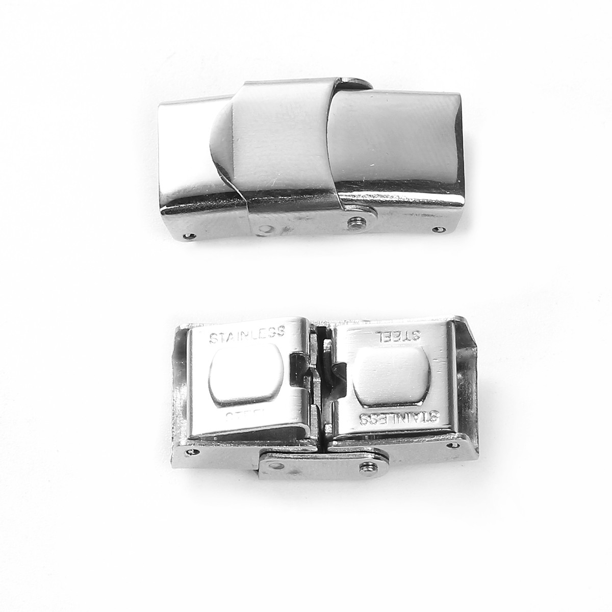 Застібка, Срібний тон, Нержавіюча сталь, 10 mm x 6 мм, 25 мм x 14 мм, фото 1