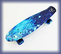 Скейт пенни борд ( Penny Board ) Original 22 Космос синий Led со светящимися колесами