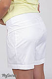 Вільні шорти для вагітних SAFO, зі стрейч-котону, білі, фото 5