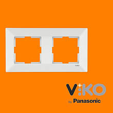 Рамка подвійна горизонтальна Meridian Біла