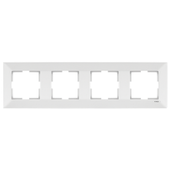 Четвірна горизонтальна рамка VIKO Meridian Білий, фото 2