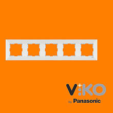 Пятерная горизонтальна рамка VIKO Meridian Білий