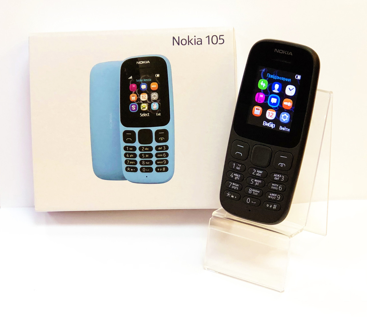 Мобільний телефон Nokia 105 SS чорного кольору