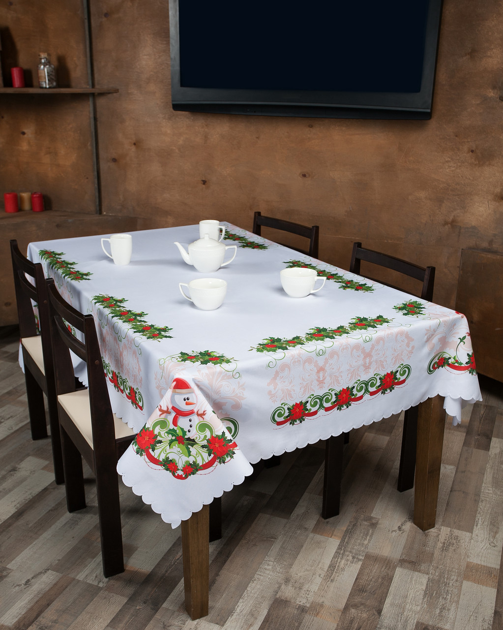 Скатертина на стіл ,скатертина новорічна від виробника .Україна.
