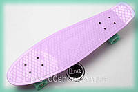 Скейт Пенни борд ( Penny Board ) рыбка Nickel 27 лиловый с мятными колесами для девочки