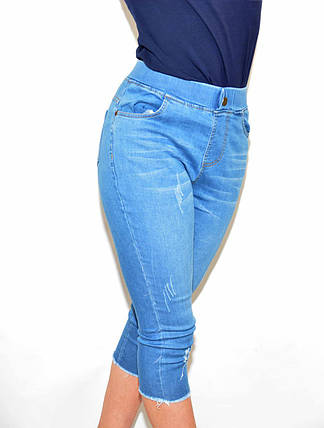Бриджі жіночі — джинс із рукавичками, фото 2