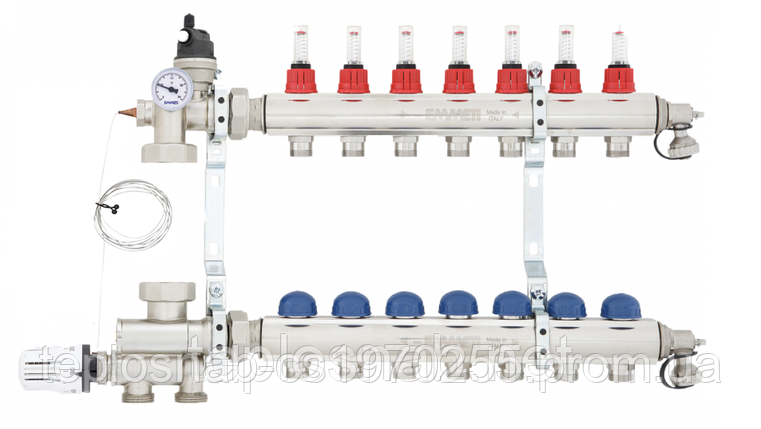 Колектор для теплої підлоги Emmeti FIV(Італія) на 2 виходи, фото 2