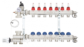 Колектор Emmeti (Італія) на 7 виходів для теплої підлоги