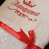 Вишивка імені на полотнце. Саме лазневий рушник 70х140 см, фото 2