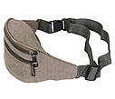 Чоловіча текстильна сумка на пояс Q001-5 бежева, фото 3