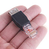 Адаптер USB (мама) LAN RJ45 Ethernet Мережевий Конвертер Перехідник, фото 4