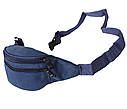 Чоловіча текстильна сумка на пояс Q001-11NBLUE синя, фото 8