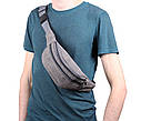 Чоловіча текстильна сумка на пояс Q001-12GREY сіра, фото 2