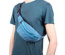 Чоловіча текстильна сумка на пояс Q001-17SBLUE блакитна, фото 2