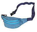 Чоловіча текстильна сумка на пояс Q001-17SBLUE блакитна, фото 8