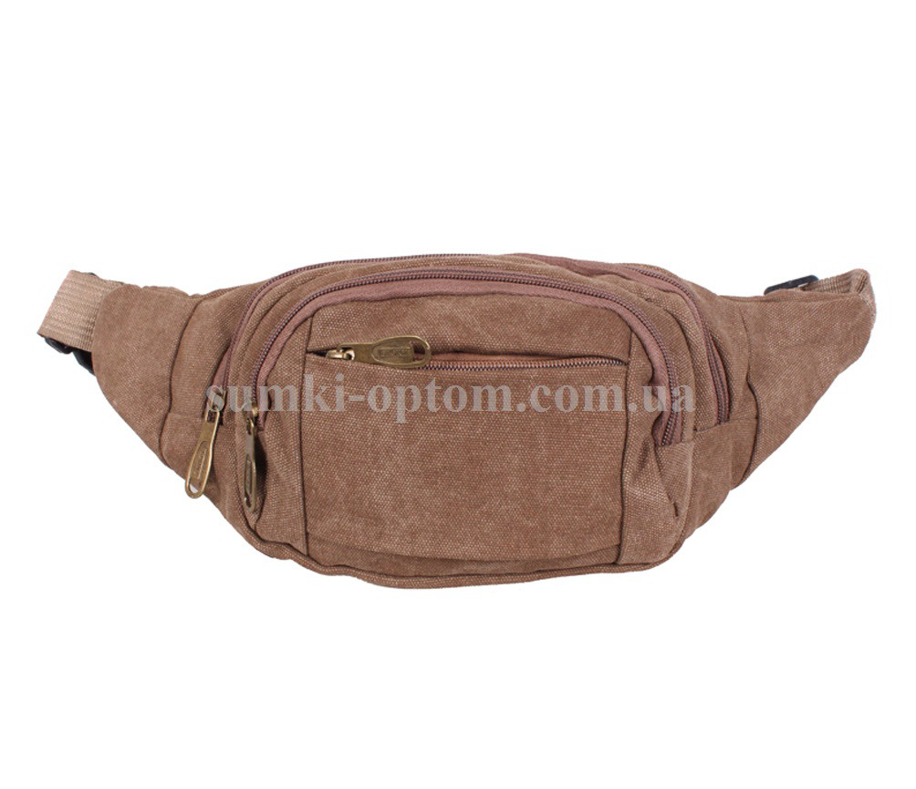 Чоловіча текстильна сумка на пояс Q110-135BZH коричнева