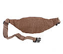 Чоловіча текстильна сумка на пояс Q110-135BZH коричнева, фото 2