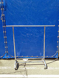 Стійка для одягу одинарна розсувна хром