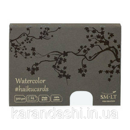 Набір листівок для АКВАРЕЛІ HAIKU в коробці 14,7*10,6 см, 300г/м2, 24л., Smiltainis, фото 2