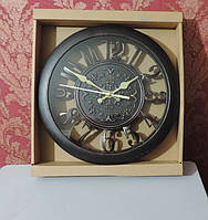 Годинник настінний 3D вінтажний. Об'ємний годинник "Бронза". Діаметр — 28 см.