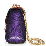 Сумка жіноча під рептилію з замочком (червона), фото 5