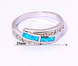 Вогненний опал кільце з опалом в сріблі 16.5-17 розмір, фото 4