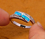 Вогненний опал кільце з опалом в сріблі 16.5-17 розмір, фото 2