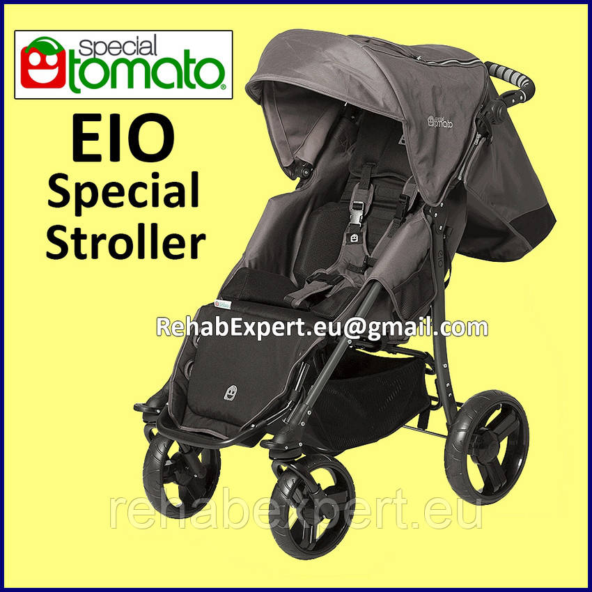 Special Tomato EIO Special Stroller Graphite — Спеціальна прогулянкова Коляска для Реабілітації дітей із ДЦП, фото 1