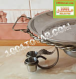 LUX кована підставка садж для шашлику + чарки + кришка, 36х20 див., фото 7