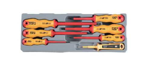 Набір діелектричних викруток , тестер напруги 7 пр. Force 20718N-3 F, фото 1