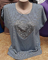 Женская летняя футболка с украшением