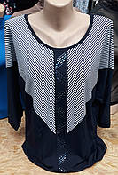 Блузка жіноча великого розміру з В подібним горловиною