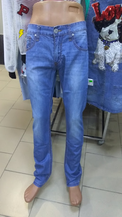 Мужские летние джинсы голубые Super Lapp - фото 1 - id-p693651433