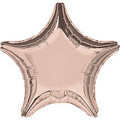 Фольговані кулі без малюнка 18" Зірка металік рожеве золото (FlexMetal)
