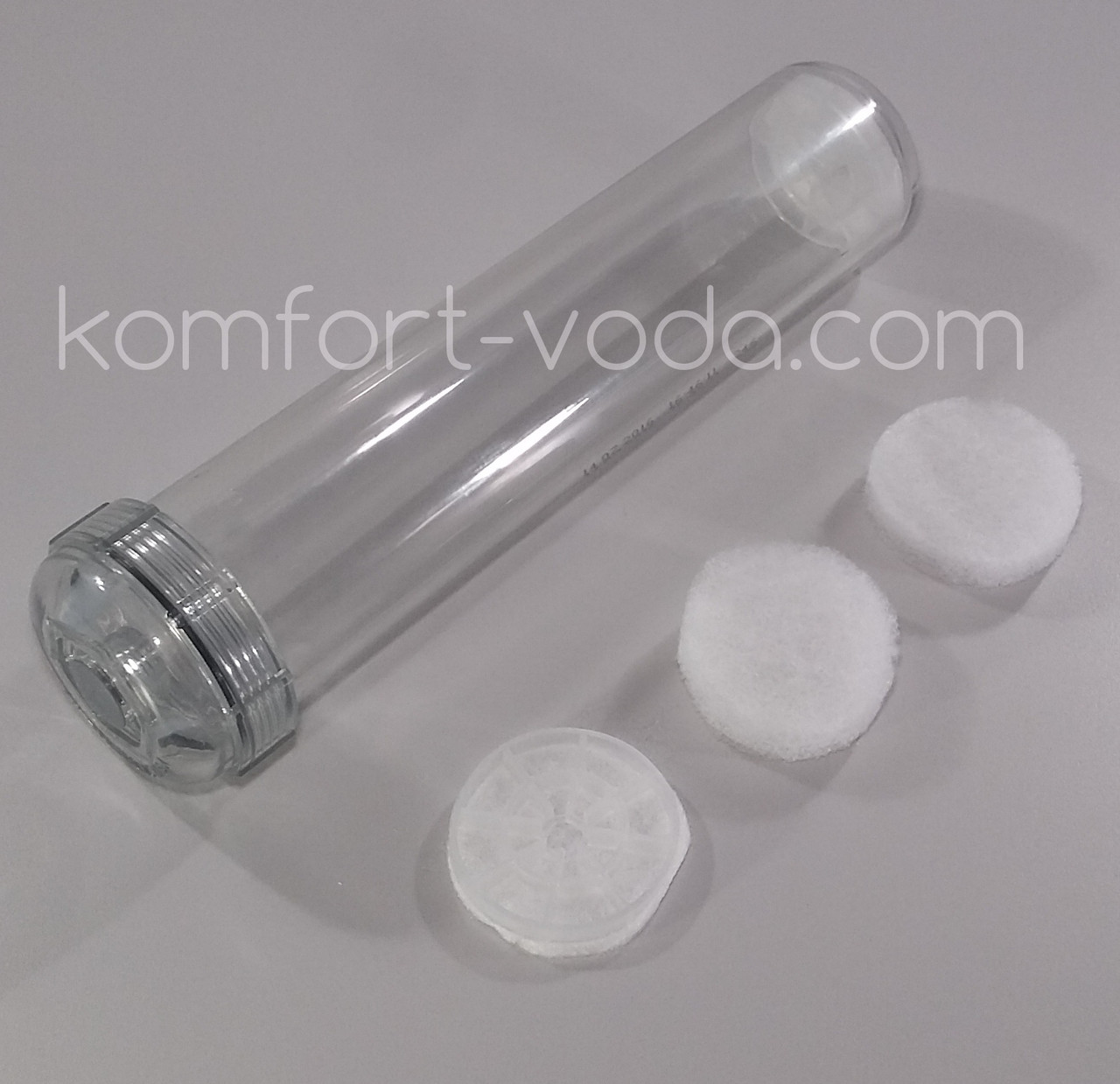 Прозорий лінійний корпус картриджа Aquafilter AICRO-E-212CL-THR