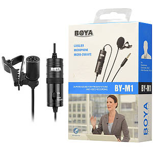Конденсаторний петличний мікрофон BOYA BY-M1 (6 метрів)