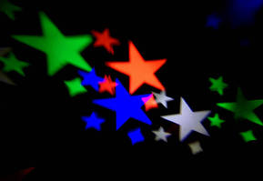 Світлодіодний лазерний вуличний проектор ECOLEND 30 24 різнокольорові зірки IP44 4W