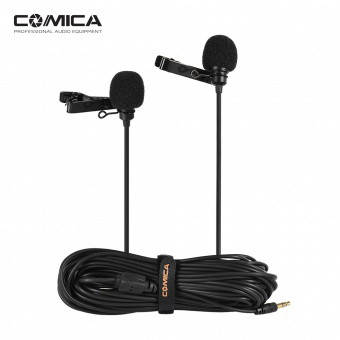 Подвійний петличний мікрофон Comica CVM-D02 для камери/смартфона/GoPro, фото 2