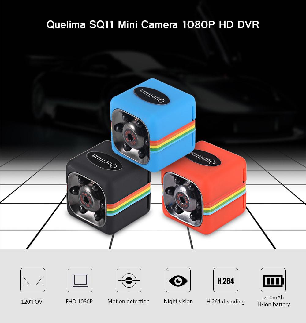 Мінікамера Quelima SQ11 1080P 1.2 МП HD реєстратор, екшн камера