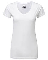 Футболка Russel Ladies V-Neck White Женские футболки Футболки женские Футболки оптом