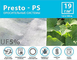 Агроволокно біле Presto-PS (спанбонд) щільність 19 г/м, ширина 1,6 м, довжина 100 м (19G/M 16 100)