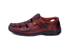 Чоловічі шкіряні літні туфлі Matador Brown