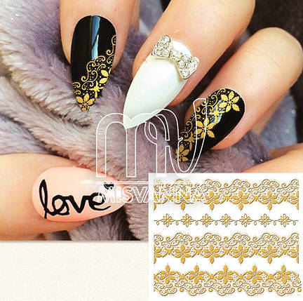 Наклейки 3d 3D, DL345 золото, фото 1