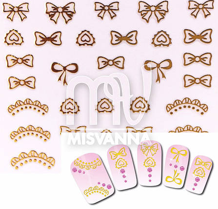 Наклейки 3d 3D, DL349 золото, фото 2