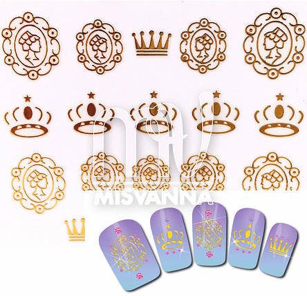 Наклейки 3d 3D, DL350 золото, фото 2