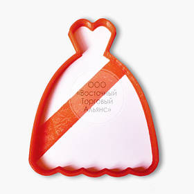 3D форми для пряників — Вирубка "Плаття No3" 10 см