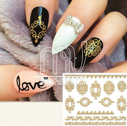 Наклейки 3d 3D, DL360 золото, фото 2