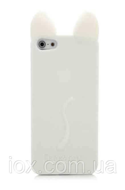 Силіконовий чохол "Білий кіт" для iPhone 5/5s