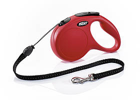 Рулетка Flexi New Classic трос, M 8м/до 20 кг, червоний